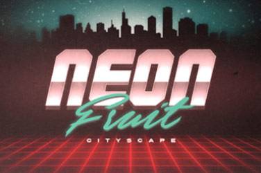 Neon meyve cityscape