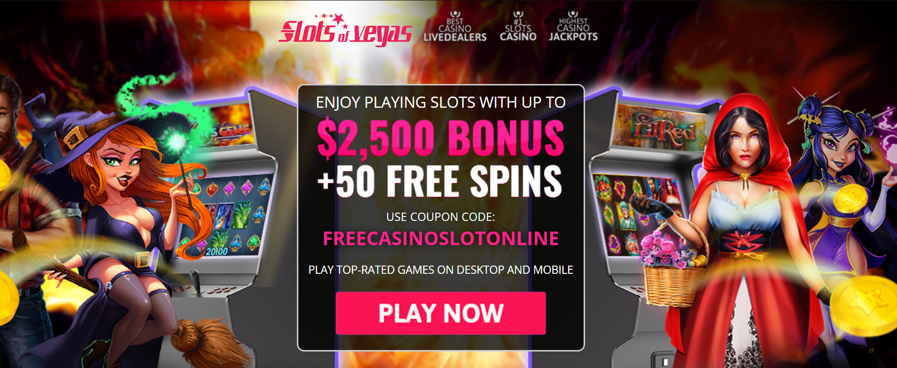 Top 10 Slots Of Vegas Casino Online Bonuses